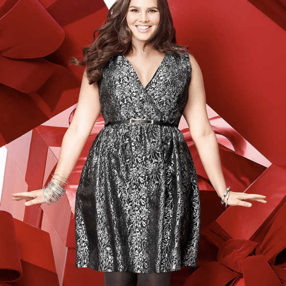 Lane Bryant SIlver Cocktail Dress Size 26W - Picture 2 of 4